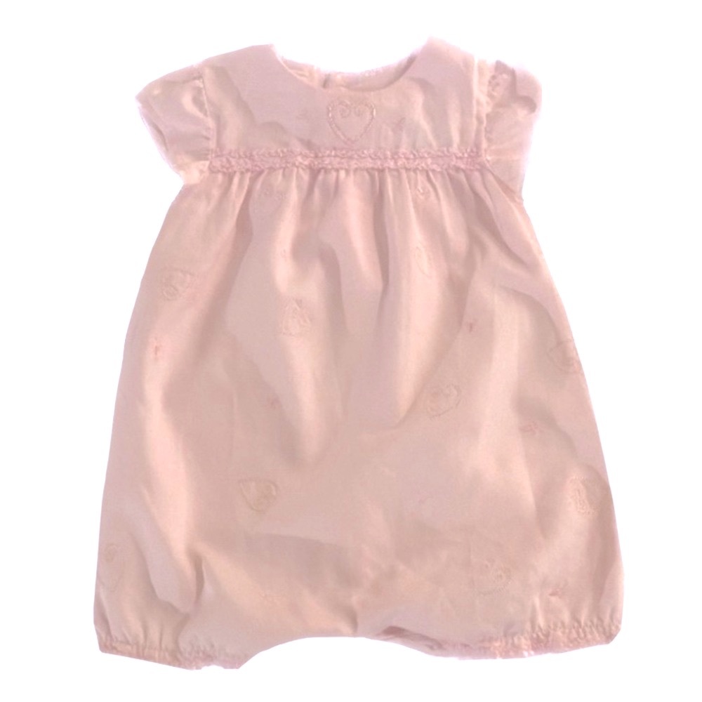 Minibasix Baby Girls 9M Pink One Piece/Romper Heart Details, Softest Cotton